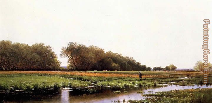 Hunter in the Meadows of Old Newburyport Massachusetts painting - Alfred Thompson Bricher Hunter in the Meadows of Old Newburyport Massachusetts art painting
